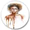 Designart - Portrait of African American Woman XIII - Modern Metal Circle Wall Art